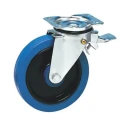 Guitel Hervieu Braked Swivel Castor 400 kg Load Capacity 200 mm Elastic Tyre Wheel 13817224