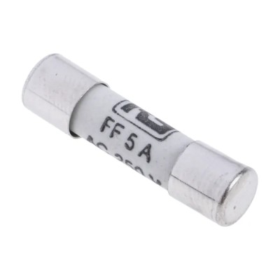RS PRO 5A FF Ceramic Cartridge Fuse 5 x 20 mm, 250V AC, Super Fast Acting, Ceramic Body 420-117