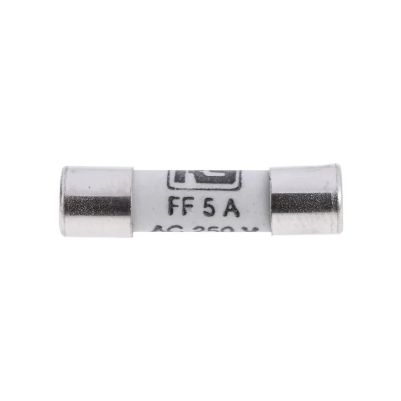RS PRO 5A FF Ceramic Cartridge Fuse 5 x 20 mm, 250V AC, Super Fast Acting, Ceramic Body 420-117