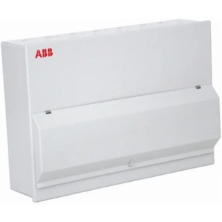 ABB 4 Way Steel Consumer Unit, 100A Current Rating, IP30 Protection, Housemaster Series IP30