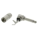 Switchcraft 6.35 mm 2 Way Mono Cable Jack Connector Male Right Angle Nickel Plated Metal Housing 500V 226