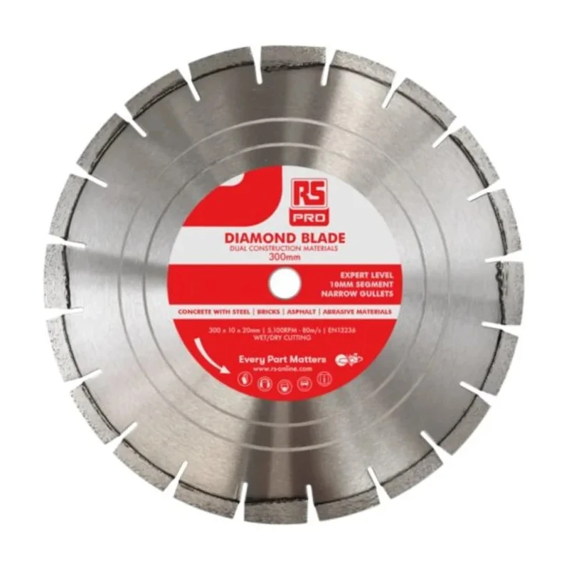 RS PRO Diamond Tipped Multi Material Saw Blade 300 mm Diameter 20 mm Bore 217-2664