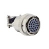 Souriau Sunbank by Eaton Ferrous Alloy Straight 26 Way Cable Connector Female Silver 600V 13A Shell Size 16 85106E1626P50