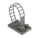 RS PRO Grey Nylon Self-Adhesive Adjustable Cable Clip 17 mm Max Bundle 25 mm x 18 mm x 70 mm 404-455