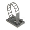 RS PRO Grey Nylon Self-Adhesive Adjustable Cable Clip 17 mm Max Bundle 25 mm x 18 mm x 70 mm 404-455