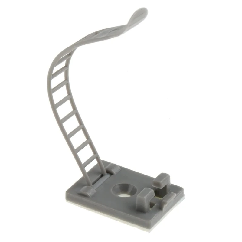 RS PRO Grey Nylon Self-Adhesive Adjustable Cable Clip 17 mm Max Bundle 25 mm x 18 mm x 70 mm 404-455