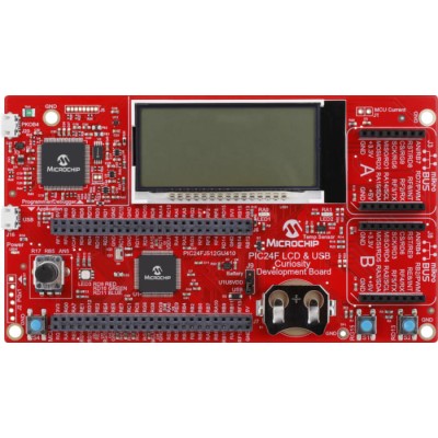 Microchip PIC24F LCD and USB Curiosity MCU Development Board DM240018