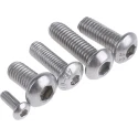 RS PRO Stainless Steel Button Head Hex Socket Drive Screw Bolt Kit 490 Pieces 393-169
