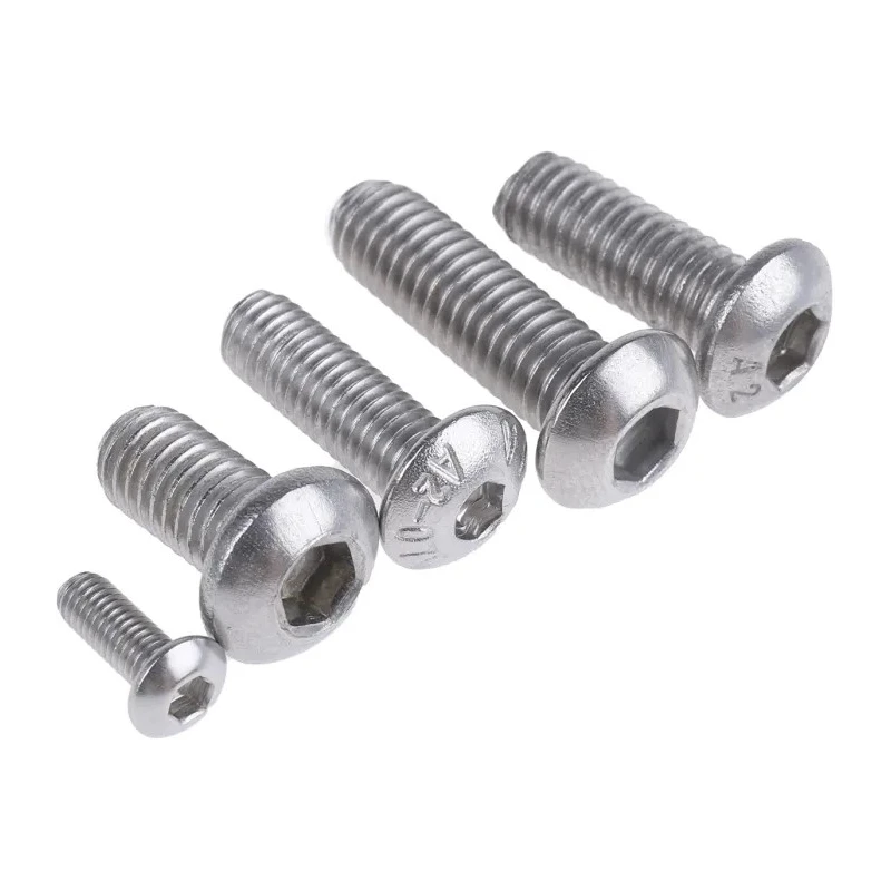 RS PRO Stainless Steel Button Head Hex Socket Drive Screw Bolt Kit 490 Pieces 393-169