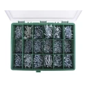 RS PRO Steel 1230 Piece Pozidriv Drive Galvanised Self-Tapping Screw Bolt Kit 393-163