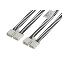 Molex Wire to Board Cable 2 Way Female Edgelock to 2 Way Female Edgelock, Black Nylon Jacket, 100mm Length 125V 216330-1021