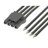 Molex Wire to Board Cable 4 Way Female Super Sabre to 4 Way Unterminated, Black Nylon Jacket, 600 mm 216011-1043