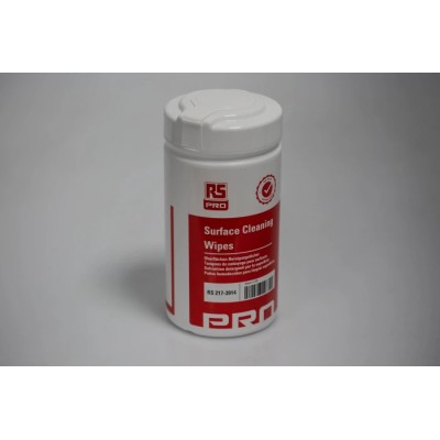 RS PRO Wet Multi-Purpose Surface Cleaning Wipes Dispenser Box 130 x 165 mm, 100 Per Pack 217-3914
