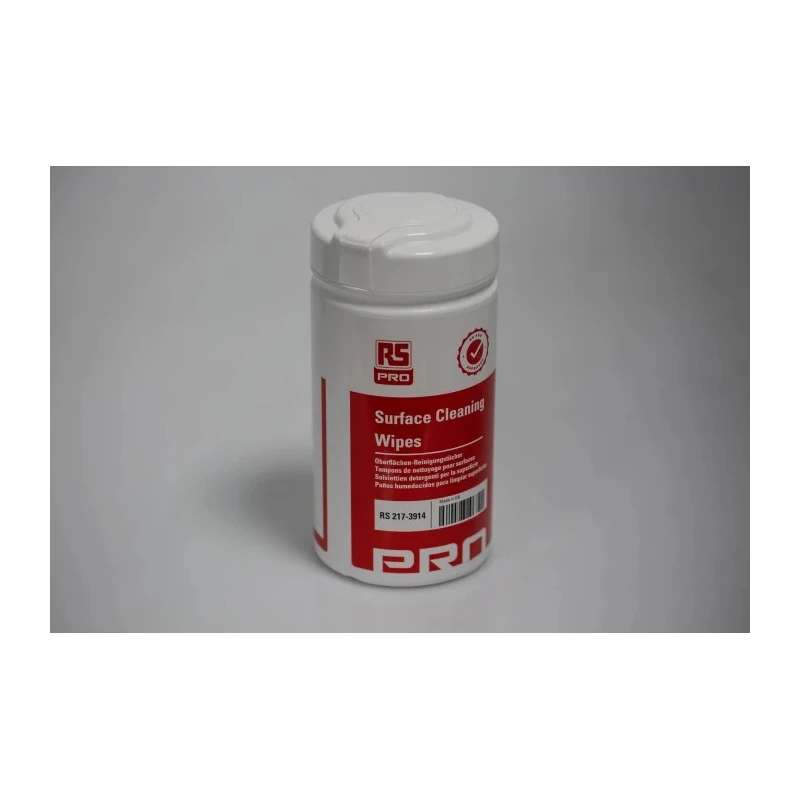 RS PRO Wet Multi-Purpose Surface Cleaning Wipes Dispenser Box 130 x 165 mm, 100 Per Pack 217-3914