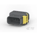 TE Connectivity HDSCS Fibreglass Reinforced Polybutylene Terephthalate Male 8 Way Housing for Male Terminals 1-1564522-1