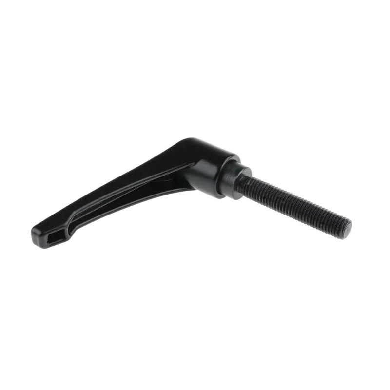 RS PRO Clamping Lever, M12 Thread Size x 63 mm Thread Length, Die Cast Zinc Handle, Steel Shaft, Black 478-135