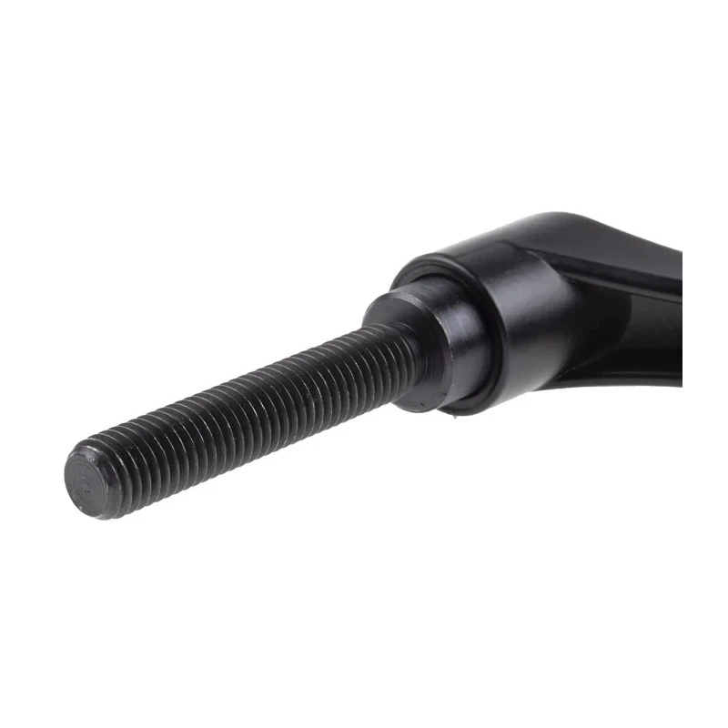 RS PRO Clamping Lever, M12 Thread Size x 63 mm Thread Length, Die Cast Zinc Handle, Steel Shaft, Black 478-135