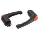 RS PRO Stainless Steel Clamping Lever M12 x 18 mm Thermoplastic Handle Black 83mm 478-393