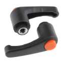 RS PRO Stainless Steel Clamping Lever Female Thread M6 x 10 mm Thermoplastic Handle Black 43 mm Length 478-204