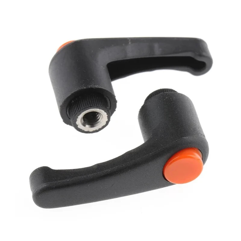 RS PRO Stainless Steel Clamping Lever Female Thread M6 x 10 mm Thermoplastic Handle Black 43 mm Length 478-204