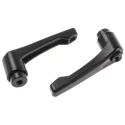 RS PRO Steel Clamping Lever M6 x 10 mm Black Die Cast Zinc Handle Steel Insert 478-539