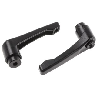 RS PRO Steel Clamping Lever M6 x 10 mm Black Die Cast Zinc Handle Steel Insert 478-539