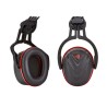MSA Safety V-Gard Helmet-Mounted Ear Shells with 36 dB Noise Attenuation, Black and Red Cups 10190358