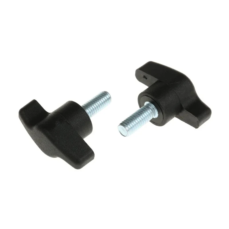 RS PRO Black Thermoplastic Wing Clamping Knob Threaded Stud 45 mm Diameter 20 mm Thread Length 478-472