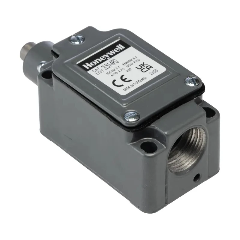 Honeywell LS Series Plunger Limit Switch, SPDT Snap Action, IP67 Die Cast Zinc Housing, 240V AC, 10A 2LS1-4PG