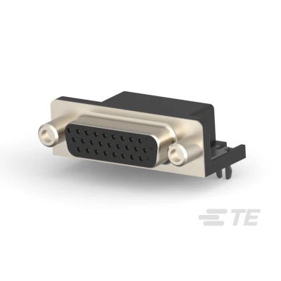 TE Connectivity HD22 26 Way Right Angle 2.29 mm Pitch PCB D-Sub Connector with Board Lock Female HD22