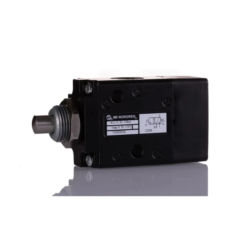 Norgren Plunger Mechanical Valve 306 Series G G 1/4 3/2 Function Zinc Body 0 to 10 bar 965 L/min 03060002