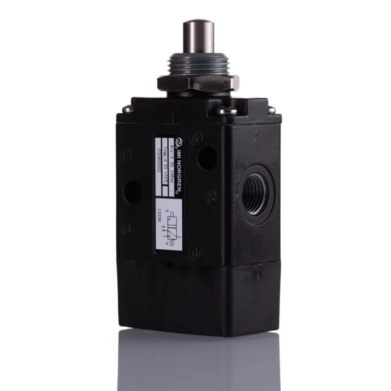 Norgren Plunger Mechanical Valve 306 Series G G 1/4 3/2 Function Zinc Body 0 to 10 bar 965 L/min 03060002