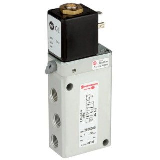 Norgren Solenoid Pilot Valve Anodised Aluminium Body 1/4 in G Port Size, 10 bar Pressure, 3000 L/min Flow 2636000024602400