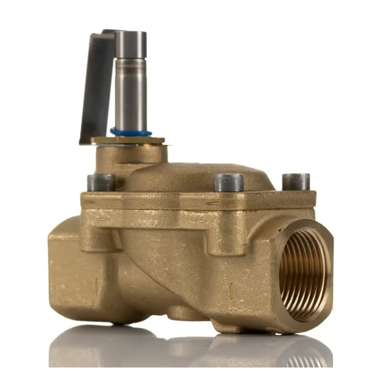 Buschjost Brass Body 2-Port Normally Closed Solenoid Valve 230V, 24V, 3/4 in Threaded Connection 8240300.9100.00000