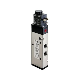 Norgren Pneumatic Solenoid Spool Valve 3/2 Way, 5/2 Way, Indirect Solenoid/Spring Actuated, ISO G NPT 9713032000000000