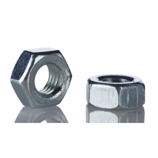RS PRO Bright Zinc Steel Hex Nut M5 DIN 934 4mm Overall Height 525-903