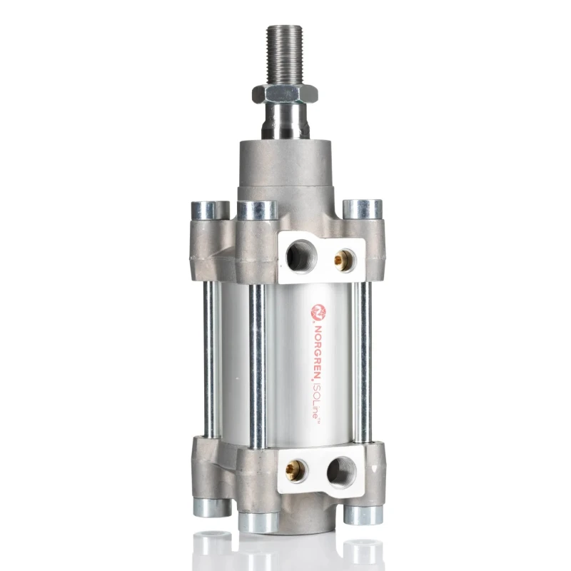 Norgren Double Acting Cylinder 50mm Bore, 25mm Stroke, RA Series, Cushioned Aluminium Body RA/802050/M/25