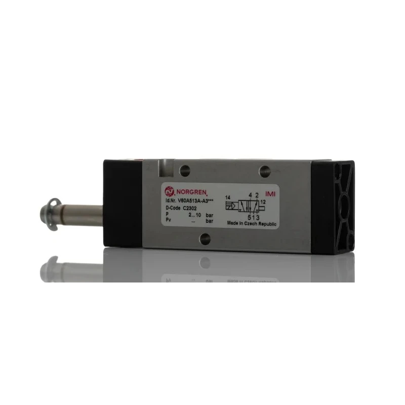 Norgren Pneumatic 5/2 Solenoid Valve Aluminium Body G 1/8 Port 24V V60A513A-A3000