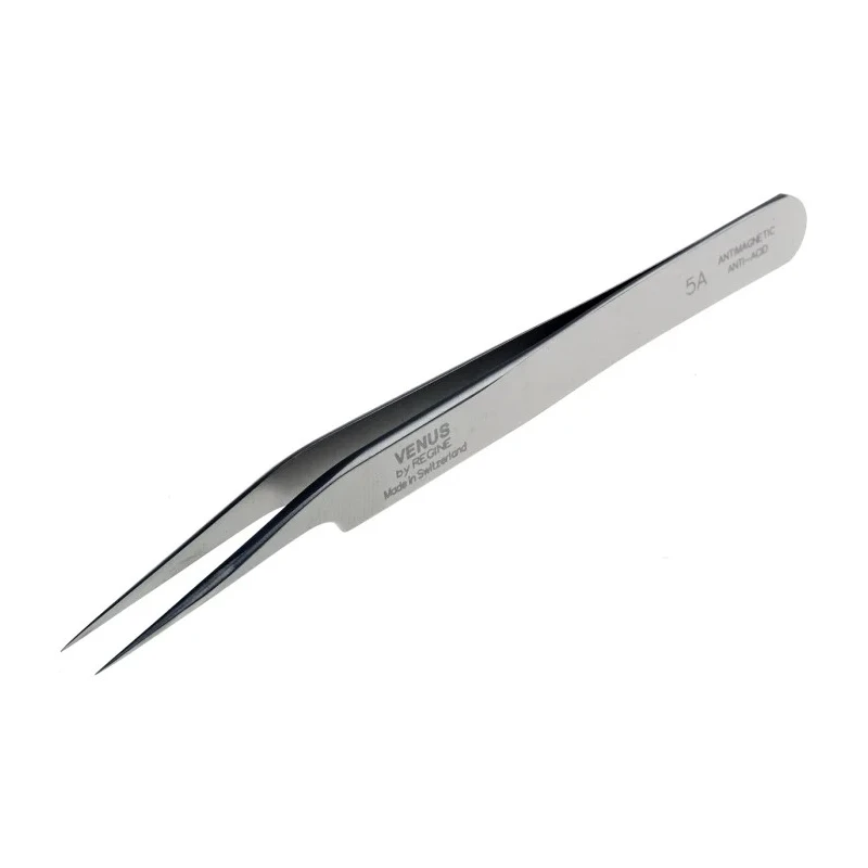 RS PRO Precision Stainless Steel Oblique Tweezer 115mm 238-6261