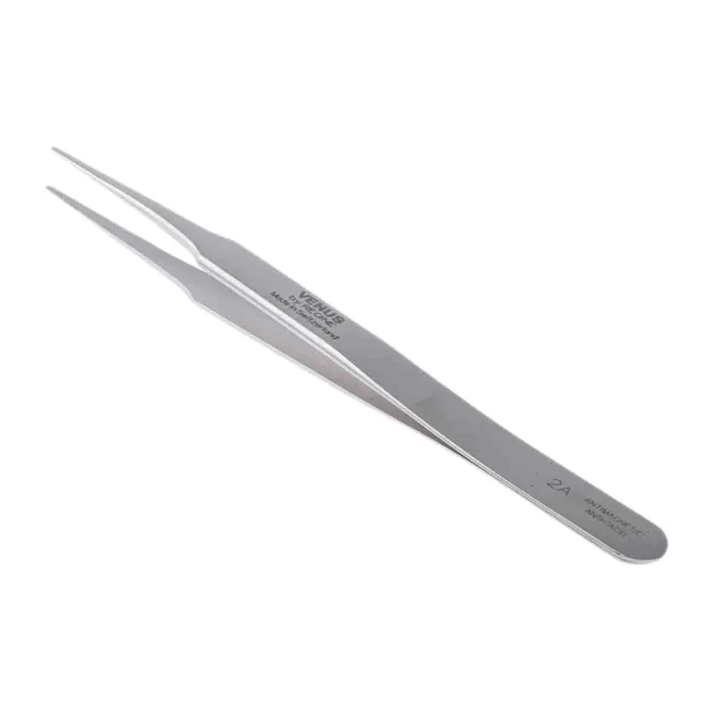 RS PRO Stainless Steel Rounded, Flat Tweezer 120mm 238-6255