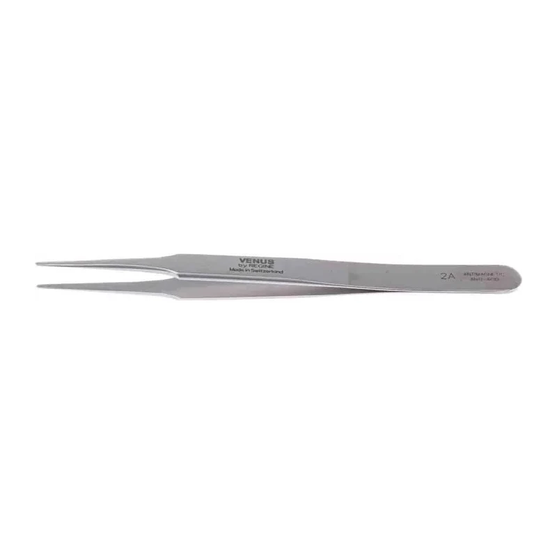 RS PRO Stainless Steel Rounded, Flat Tweezer 120mm 238-6255