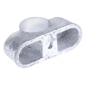 RS PRO Natural Galvanised Steel Cable Clip, 20 mm Maximum Bundle Diameter, Screw Fixing Method 606-002