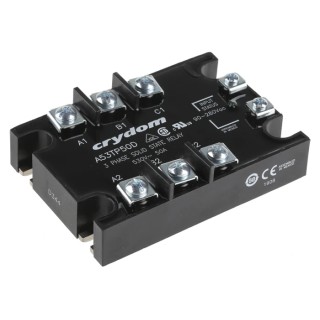 Crydom 53TP Series Solid State Relay 50 A Load, Panel Mount, 530 Vrms Load Voltage, 280Vrms Control Voltage A53TP50D