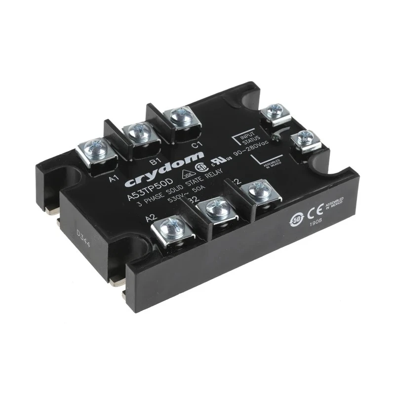 Crydom 53TP Series Solid State Relay 50 A Load, Panel Mount, 530 Vrms Load Voltage, 280Vrms Control Voltage A53TP50D