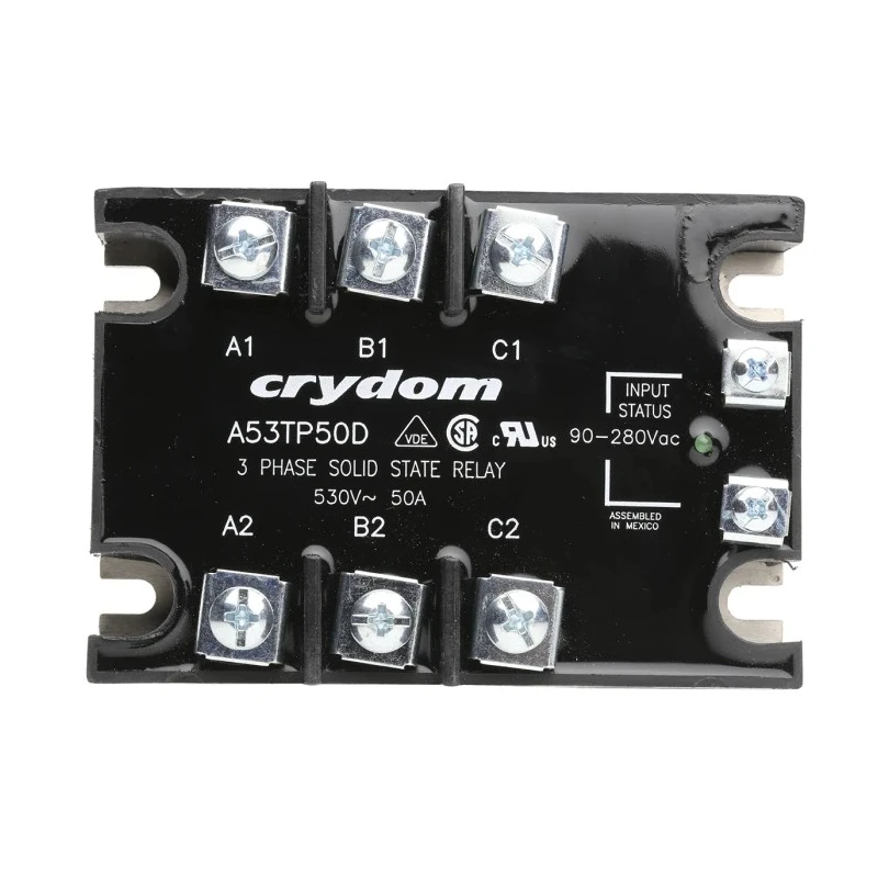 Crydom 53TP Series Solid State Relay 50 A Load, Panel Mount, 530 Vrms Load Voltage, 280Vrms Control Voltage A53TP50D