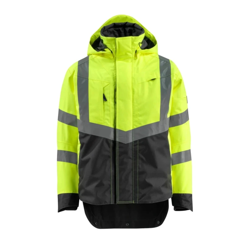 Mascot Workwear Unisex Hi Vis Jacket Waterproof Polyester Outer Shell Breathable HARLOW 15501-231-1709 L