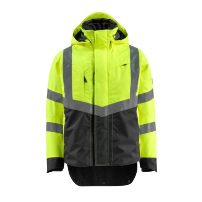 Mascot Workwear Unisex Hi Vis Jacket Waterproof Polyester Outer Material Yellow White Green Black HARLOW 15501-231-1709 M