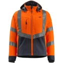 Mascot Workwear BLACKPOOL Hi Vis Softshell Jacket Navy Orange Men's Size XL 15502-246-14010 XL