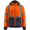 Mascot Workwear BLACKPOOL Hi Vis Softshell Jacket Navy Orange Men's Size XL 15502-246-14010 XL