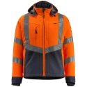 Mascot Workwear Navy, Orange Men's Hi Vis Softshell Jacket BLACKPOOL 15502-246-14010 XXL